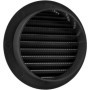 Vent Systems Lot de 2 grilles d'aération noires de 10,2 cm – Persienne ronde – Grille anti-insectes intégrée – Aérations de clim