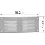 Vent Systems 260 x 105 mm - Blanc - Lot de 2 grilles d'aération avec grille d'insectes - Applications CVC - Chauffage, refroidis