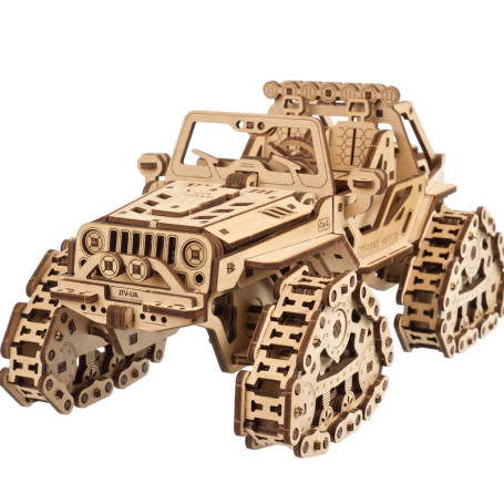 UGEARS Véhicule Tout-Terrain - Maquette en Bois a Construire Voiture - Puzzle 3D en Bois pour Adultes - Idéal pour Les passionné