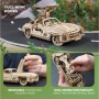 UGEARS Coupé Sport à Aileron - Maquette Voiture a Construire - Maquette Voiture Construction Bois - Adulte Puzzle 3D Voiture ave