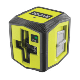 RYOBI - Laser croix vert avec traits de repere - portée 15 m - précision +/- 0,5 mm - Livré avec une cible et 2 piles  - RBCLLG2