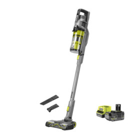 RYOBI - Aspirateur Balai BRUSHLESS sans-Fil 18 Volts - Se maintient Droit - 1 Batterie 4,0 Ah + Chargeur - Livré avec 1 Brosse m