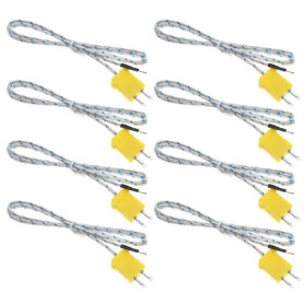 YINETTECH Lot de 8 mini-connecteurs de type K - Sonde de température de 1 m - Ligne de détection de température de type K - Plag