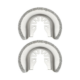 VGOL Lot de 2 Lames de Scie Diamantées Demi-cercle 64mm Lame de Coupe à Lames Diamantées Oscillantes pour Outils Multiples élimi
