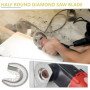 VGOL Lot de 2 Lames de Scie Diamantées Demi-cercle 64mm Lame de Coupe à Lames Diamantées Oscillantes pour Outils Multiples élimi