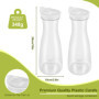 Juwacoo Lot de 2 carafes à eau en plastique de 1 l avec couvercle, carafe à eau de 1 l avec bec verseur, pichet à jus, thé glacé