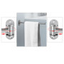 LDUDU Porte Serviette Salle de Bain 180°Rotatives Porte Serviette Murale Extensible de 40 à 60 cm Barre Porte Serviettes en Acie