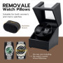 Tolesum Boîtes de Remontoir de Montre pour 2 Montres Automatiques, Boîte de Remontoir de Montre Automatique, Vitrine en Cuir Acr