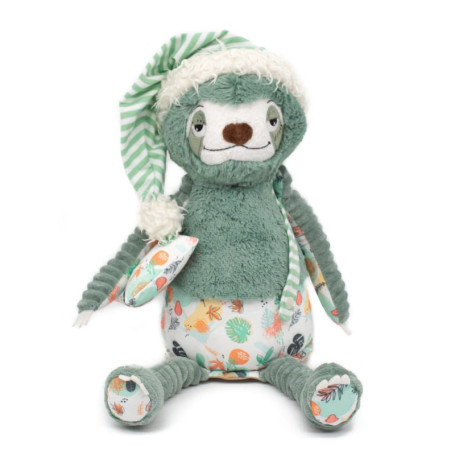 LES DÉGLINGOS - Chillos Le Paresseux - Doudou Original - Doudou idéal dès la Naissance - Idée Cadeau Naissance - Peluche Toute D