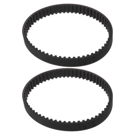 ECSiNG 2X Courroies d'entraînement de Scarificateur en Caoutchouc HTD295-5M-12 Courroie de Distribution à Boucle Fermée 59 Dents