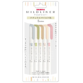 ZEBRA Mildliner WKT7-5C-NTC Stylo fluorescent [importation parallèle] (couleur naturelle douce)