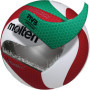Molten Top V5M5000 Volley-ball, Blanc, Vert et Rouge, Taille 5, 1 unité