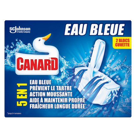Canard WC Canard bloc wc eau bleue 5en1 x2 - La boîte de 2 blocs