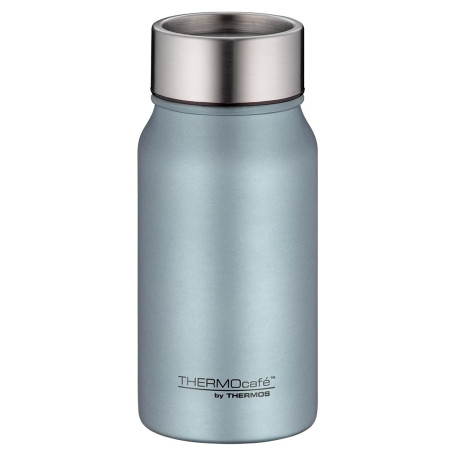 THERMOcafé by THERMOS TC DRINKING MUG Gobelet isotherme, en acier inoxydable, bleu mat, 0,35 l, anti-fuite, 8 heures de chaud pe
