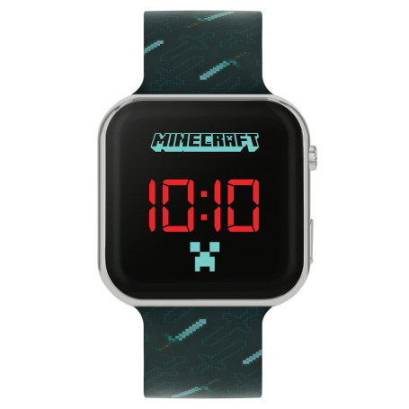 Disney Minecraft Black Strap LED Watch MIN4097 AMZ