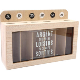 Sil Tirelire compartimentée Shopping 30x20 cm