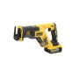 DeWalt Scie Sabre Compact Brushless XR 18V 5 Ah - DCS367P2-QW - Scie Électrique sans Fil avec Coffret TSTAK, 2 Batteries et Char