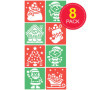 Baker Ross FE885 Pochoir Dessin Enfant motif Atelier du Pere Noel - Lot de 8, Pochoirs Lavables pour Enfant, Pochoir Scrapbookin
