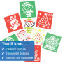 Baker Ross FE885 Pochoir Dessin Enfant motif Atelier du Pere Noel - Lot de 8, Pochoirs Lavables pour Enfant, Pochoir Scrapbookin