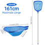 Jsdoin 161cm épuisettes de Surface pour Piscine, Filet de Piscine, épuisette Piscine avec 123CM Télescopique Réglable pour Netto