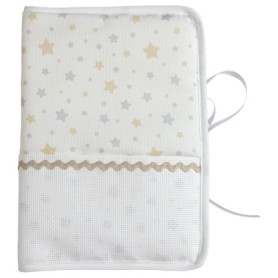 Filet - Protège Carnet de Santé à Broder, Motifs Étoilés, Bande Aïda À Personnaliser - Prénom, Motifs, Date de Naissance, Idée C