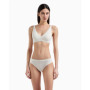 EMPORIO ARMANI Removable Pads Bralette Soutien-Gorge, Blanc, L Femme