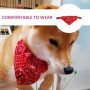 Lot de 4 écharpes pour animaux de compagnie avec 2 pendentifs à message, foulard triangulaire pour animal de compagnie, réglable