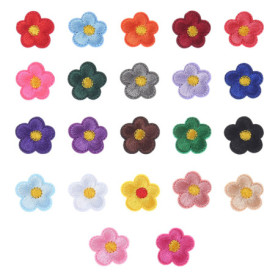 Lot de 22 patchs brodés en forme de tournesol, accessoires de mode pour la décoration des vêtements, peuvent être utilisés pour 