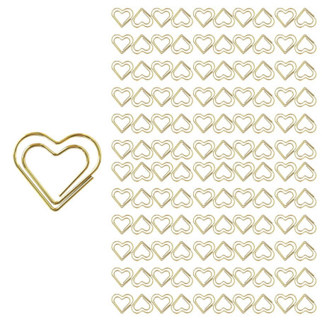 120 trombones en forme de coeur, trombones d'amour créatifs, trombones pour décoration de mariage, cartes postales, trombones do