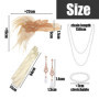 CHROMACRAFT 1 Coiffe en Plumes, 1 Bracelet, 1 Collier, 1 Paire De Boucles d'oreilles Et 1 Long, Accessoires De Cosplay, Accessoi