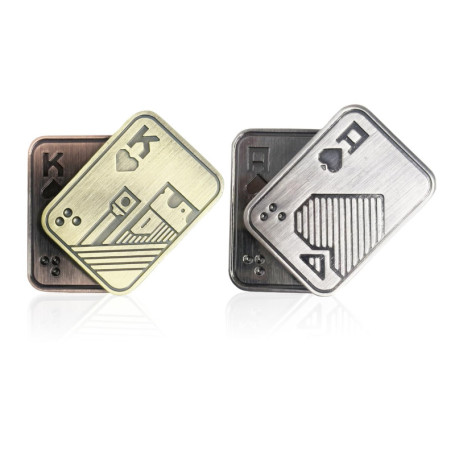 YSJCHEBS Lot De 2 Jouets De Poker Magnétiques, Jouets Créatifs en Métal, Curseur du Bout des Doigts, Mini Jouets Magnétiques Pra