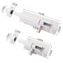 2 verrous en aluminium blanc (2" et 3"), kit de verrous en aluminium blanc, loquets en aluminium, portes de chambre et portes in