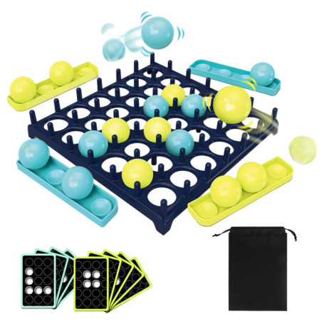 Jeu de Table de Ballon Sauteur - Sac en Non-Tissé Noir Avec Cordon de Serrage - Jeu de Société, de Saut et de Décompression pour