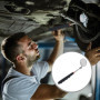 NyxSeat 1 lampe d'inspection extensible pour voiture - Outils mécaniques auxiliaires - Miroir rond à poignée ronde - Miroir conv