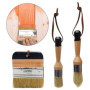 ANCLLO Lot de 3 pinceaux de peinture à la craie et à la cire, pinceaux à poils pour meubles en bois, décoration d'intérieur, y c