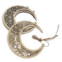 ANCLLO 2 ensembles 6 pièces pendentif en bois ornement Ramadan Kareem décoration lune étoile vent lumière forme pendentif orneme