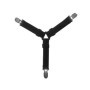 Tiardey 4Pcs Noir Lastique Drap de Lit Bretelles Triangle Drap de Lit Sangles Attaches Ensemble avec Pinces de Pinces Robustes p