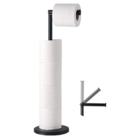 AIQII Porte-papier toilette debout en acier inoxydable 304 - 17 x 56,5 x 15 cm