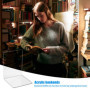 Lot de 6 Serre-Livres en Acrylique Transparent,Transparent Antidérapant Cale Livre avec Autocollants antidérapants,pour l'organi