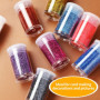 32 Pièces Poudre Brillante, Paillettes pour Loisirs Creatifs pour Les Enfants et Adultes, Utilisé pour faire des cartes, des déc