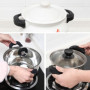 JJiaoLinin Poignée De Marmite Silicone, 2 Paires Poignée de Casserole en Silicone, Support de Poignée en Silicone, pour Poêles P