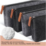 Feutre Papeterie Pouch,2 Pièces Trousse Scolaire Feutre Trousse Sac de Crayon Étui à Crayons Multifonction avec Fermeture éclair