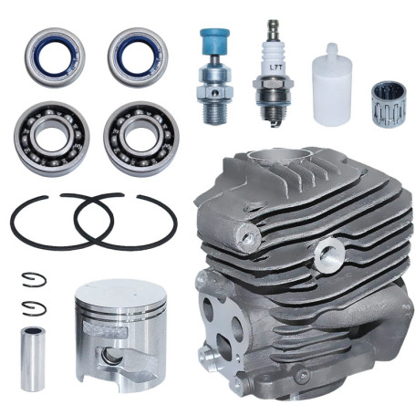 AUMEL Cylindre Piston pour Husqvarna K760 K750 Découpeuse, 51mm Cylindre + Piston + Vilebrequin + Roulement + Joint + Bougie Piè