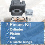 AUMEL Kit de bague de tige de piston de cylindre de 40 mm pour la tronçonneuse Stihl MS200 MS200T 020T, remplacer 1129 020 1202.