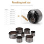 7pcs Outil De Perforation Rond en Cuir Bell Cutter Maroquinerie Outils de Bricolage, 25mm, 30mm, 35mm, 40mm, 45mm, 50mm, 55mm