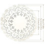 Cisolen 300 pièces Napperons en Papier Dentelle Nappe Ronde en Papier Décoration de Table d'anniversaire d'mariages élégant (3 T