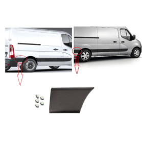 Panneau de Moulure Bande Trim Droit Arrière (Châssis Court - L1 & L2) pour Master III, Movano, NV400 2011-2021 OE: 768F30005R