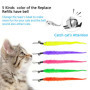 Diealles Jouet de Chat, Rétractable Baguette avec 5 Plumes pour Votre Chat et Chaton