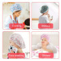 YPYMOD Bonnet De Douche Bonnet de Bain élastiques Chapeau Réutilisables avec Des Bandes Élastiques Pour Femmes Filles Douche SPA