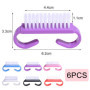 YPYMOD Brosse Ongle,6 Pièces Brosse à Ongles Avec Poignée en Plastique,Brosse de Nettoyage à La Main Pour Nettoyer Les Ongles(Bl